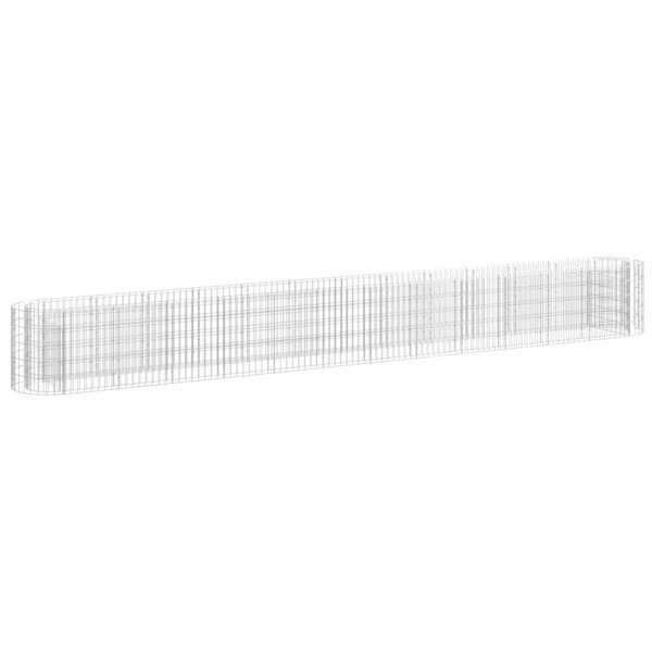 vidaXL Lit surélevé à gabion Fer galvanisé 470x50x50 cm