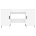 vidaXL Bureau blanc 140x50x75 cm bois d'ingénierie