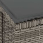 vidaXL Ensemble de salle à manger pour jardin 3 Pièces Gris Poly rotin