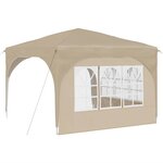 vidaXL Tente de fête pop-up 290 x 290 x 245 cm Crème