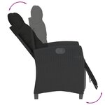 vidaXL Ensemble à manger de jardin coussins 5Pièces Noir Résine tressée