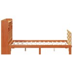 vidaXL Lit bibliothèque sans matelas cire marron 140x200 cm pin massif
