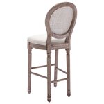 vidaXL Tabourets de bar lot de 2 blanc lin