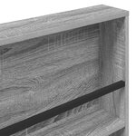 vidaXL Étagère à magazines avec étagère Gris Sonoma 60 x 12 x 70 cm