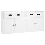 vidaXL Buffets 2 Pièces blanc bois d'ingénierie