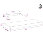 vidaXL Étagère Murale 4 pc Rouge 60 x 23 5 x 3 8 cm Bois d'ingénierie