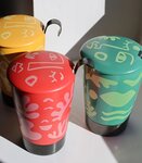 Tasse en porcelaine à double paroi avec infuseur opéra vert