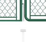 vidaXL Portail de jardin Acier 100x350 cm Vert