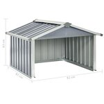 vidaXL Abri pour robot de jardin 92x97x63 cm Acier galvanisé Gris