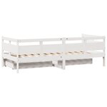 vidaXL Lit de jour et tiroirs sans matelas blanc 90x190 cm bois massif