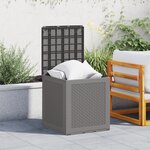 vidaXL Boîte de rangement de jardin Gris clair 55x53x57 cm PP