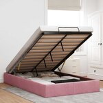 vidaXL Cadre de lit ottoman sans matelas rose 120x200 cm velours