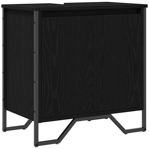vidaXL Meuble de Lavabo de Salle de Bain Chêne noir 60 x 35 x 60 cm