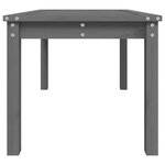 vidaXL Table de jardin gris 82 5x50 5x45 cm bois massif de pin