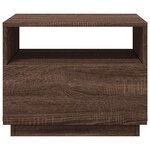 vidaXL Table basse avec lumières LED chêne marron 50x49x40 cm