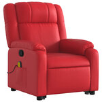 vidaXL Fauteuil inclinable de massage Rouge Similicuir