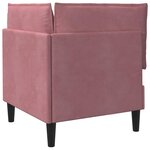 vidaXL Sofa avec rangement Rose Velours