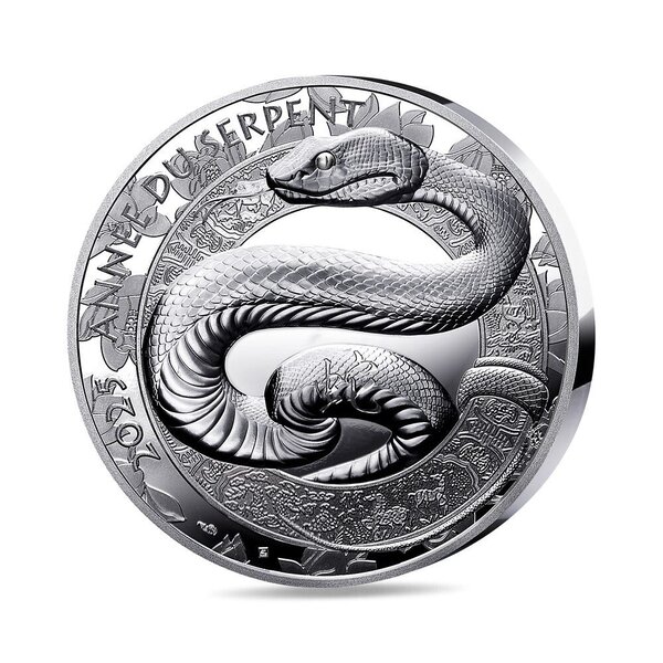 Année du serpent Monnaie de 20€ Argent Haut Relief
