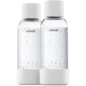 MYSODA - Pack de 2 bouteilles White PET et Biocomposite 0,5L