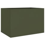 vidaXL Jardinière vert olive 62x40x39 cm acier laminé à froid