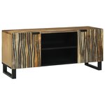 vidaXL Meuble TV   105 x 33 5 x 46 cm  en bois massif de mangue et aggloméré.