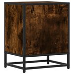 vidaXL Table de chevet chêne fumé 40x31x50 cm bois d'ingénierie