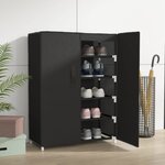 vidaXL Armoire à chaussures Noir 60x28x90 cm Tissu