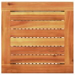 vidaXL Table de jardin gris 40x40x42 cm résine tressée et bois acacia