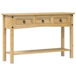 vidaXL Table console « Corona » 114 x 34 5 x 73 cm Bois de pin massif