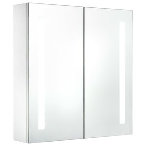 vidaXL Armoire de salle de bain à miroir LED 60x14x62 cm
