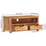 vidaXL Meuble TV 88x35x40 cm bois d'acacia massif