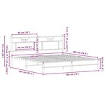 vidaXL Cadre de lit sans matelas chêne sonoma 183x203 cm