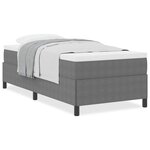 vidaXL Cadre de lit Gris clair 80 x 200 cm Tissu en velours côtelé