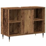 vidaXL Cabinet de salle de bain avec porte Bois ancien 80 x 33 x 60 cm