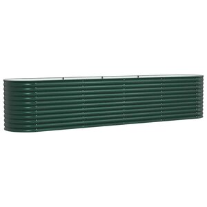 vidaXL Jardinière surélevée Vert 400 x 80 x 81 cm Acier