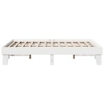 vidaXL Cadre de lit sans matelas blanc 150x200 cm bois de pin massif