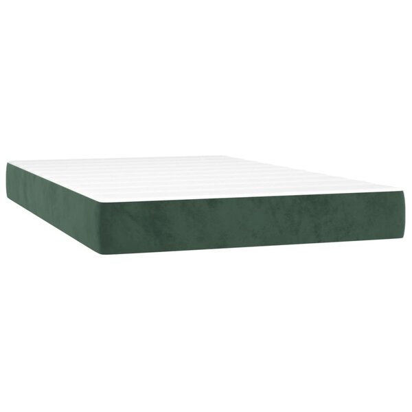 vidaXL Matelas de lit à ressorts ensachés fermeté moyenne Vert foncé 120x200x20 cm