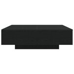 Table basse vidaXL avec lumières LED Chêne noir 100x100x31 cm