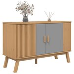 vidaXL Buffet OLDEN gris et marron 114x43x73 5 cm bois massif de pin