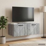 vidaXL Meuble TV mural Sonoma gris 78 5 x 41 x 30 cm Bois d'ingénierie