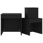 vidaXL Tables gigognes 3 Pièces Noir Aggloméré