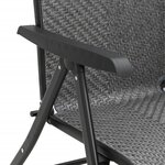 vidaXL Chaises pliables de jardin lot de 2 gris résine tressée