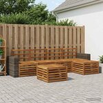 vidaXL Ensemble de canapés d'extérieur 6 Pièces Naturel