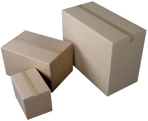 Lot de 20 cartons ondulés à plier (L)350 x (l)250 x (H)85 mm