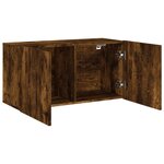 vidaXL Meuble TV mural chêne fumé 80x30x41 cm