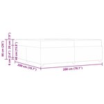 vidaXL Cadre de lit avec matelas avec matelas Bleu 200 x 200 cm tissu