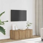 vidaXL Meuble TV chêne artisanal 80x34x30 cm bois d'ingénierie
