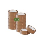 Pack and Move - Lot 12 rouleaux ruban adhésif marron pour emballage et déménagement - 66 m - Qualité Premium