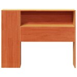 vidaXL Tête de lit avec rangement cire marron 100cm bois massif de pin