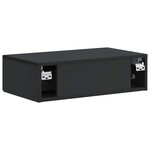 vidaXL Table d'appoint murale 59 x 34 5 x 17 cm Bois d'ingénierie Noir